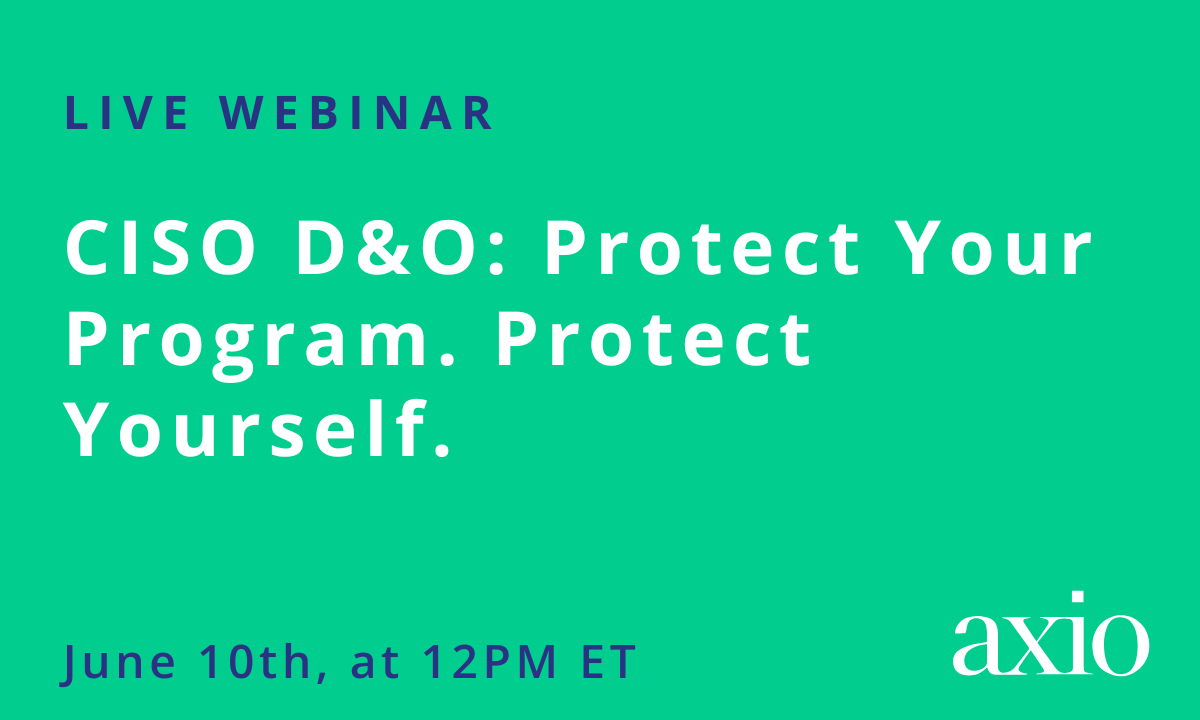 CISO D&O Webinar - Landing Page above form