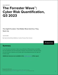 The Forrester Wave Cyber Risk Quantification Q3 2023
